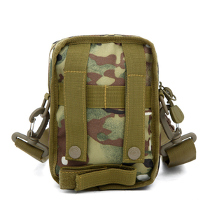 CB14 Khaki tactical <b>molle</b> cell phone bag with shoulder strap with <b>molle</b> straps outdoor camping and sports <b>attached</b> on mini bags - Product Image 5