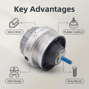 Support moteur XWD pour Audi A6 C6 2004-2011 OE 4F0199379/4F0199382 Caoutchouc + Métal - Product Image 6