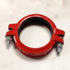 Red Painted UL FM malleable cast iron pipe elbow tee mechanical coupling fittings for fire sprinkler system