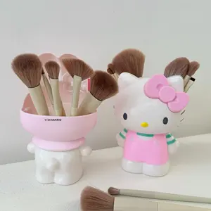 만화 삼각형 접이식 랙 메이크업 브러쉬 보관 튜브 펜 홀더 거실 장식 고급 소형 장식품 - Product Image 3