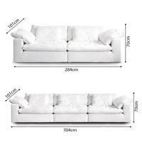Union Win Mobilier moderne en tissu convertible en agneau Canapé à compression modulaire Lit d'angle en mousse à mémoire de forme Éponge sans cadre pour vivre