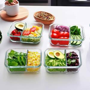 Lot de 10 contenants de stockage alimentaire, boîtes à lunch hermétiques, contenants de préparation de repas en verre anti-fuite avec couvercles - Product Image 2
