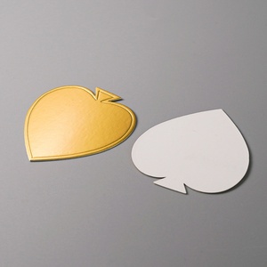 SunShine 3.5 Inch Gold Round Square Pastry Board With Tab 750gsm Cardboard Cake Base for Mousse Mini Cake Dessert Display - Product Image 4