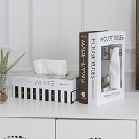 Boîte de rangement décorative multi-usages de style bibliophile vintage avec fermeture magnétique pour un style intérieur soigné