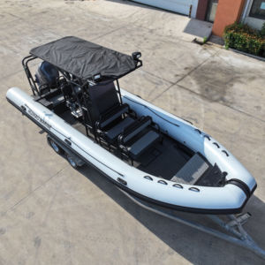 Bote <span class=keywords><strong>de</strong></span> Pesca con Motor Fuera <span class=keywords><strong>de</strong></span> Borda <span class=keywords><strong>de</strong></span> <span class=keywords><strong>Control</strong></span> <span class=keywords><strong>Remoto</strong></span>, Hecho a Mano, <span class=keywords><strong>de</strong></span> 7.6 m, con Tubo <span class=keywords><strong>de</strong></span> Aluminio y PVC, Impulsado por <span class=keywords><strong>Gasolina</strong></span>, para Paseos Turísticos, Cruceros y Deportes - Product Image 1