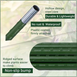 <span class=keywords><strong>Piquets</strong></span> <span class=keywords><strong>de</strong></span> jardin <span class=keywords><strong>en</strong></span> acier recouvert <span class=keywords><strong>de</strong></span> plastique pour soutenir les plantes grimpantes, <span class=keywords><strong>piquets</strong></span> pour <span class=keywords><strong>tomates</strong></span>, fournitures <span class=keywords><strong>de</strong></span> jardinage - Product Image 3