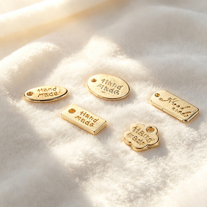 Custom Sew-on Metal Logo <b>Labels</b> Personalized Private Brand <b>Name</b> Metal Tags for Clothing Leather Bags - Product Image 1