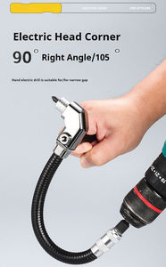 105 Degree Right Angle Driver, Power Screwdriver Drill <b>Extension</b> Attachment Adapter with 1/4" Hex Magnetic Bit <b>Socket</b> - Product Image 3
