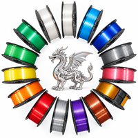 Filament d'imprimante 3D PLA Soie Argentée 1,75 mm 1 kg pour Bambu Lab et Creality, finition brillante pour décorations de Noël