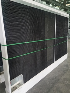 Kunden spezifischer Wasser papier kühler für Viehzucht geräte mit Pumpe [Kunststoff-Kühl kissen für die Schweine-und Geflügel zucht industrie - Product Image 4