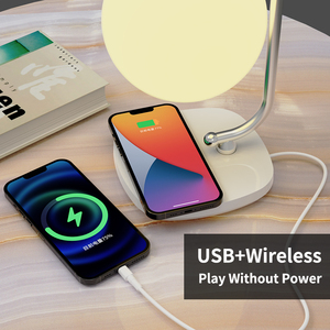 Decorative USB Charging Nordic Modern LED <b>Desk</b> Lamp Ambient Moon Light Touch Control Eye Caring for Bedroom Home Office Decor - Product Image 3