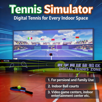 Multisport Digitaler Tennis-Simulator AR-Projektion 5x5m Langlebige Metall-Tennis-Trainingsmaschine Attraktive Rentable Anlage