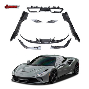 ชุดแต่งตัวถังรถยนต์คาร์บอนไฟเบอร์แห้งคุณภาพดีสไตล์ OEM สำหรับ Ferrari F8 ประกอบด้วยสเกิร์ตข้างแบบพันรอบด้านหน้า ดิฟฟิวเซอร์หลัง และลิปสเกิร์ต - Product Image 1