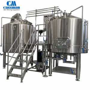 Hệ thống nhà máy bia 4000l Nhà máy bia 30bbl Máy lên men 6000L dây chuyền sản xuất bia hoàn toàn tự động