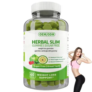 Penjualan laris permen karet ramping Herbal kualitas tinggi bebas gula OEM penurun berat badan Gummies Garcinia Cambogia Diet MY