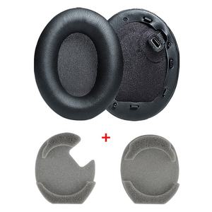 Pour <span class=keywords><strong>Sony</strong></span> <span class=keywords><strong>WH</strong></span>-1000XM4 coussins d'oreille couverture en cuir protéiné intérieur en mousse à mémoire oreillette réduction du bruit casque oreillettes - Product Image 2