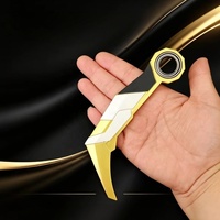 Couteau à griffes en métal de 17 cm, modèle Purple Gold Tide, accessoire de jeu Valorant, cadeau pour les fans