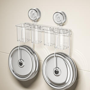 Wall-Mounted Punch-Free Plastic Banheiro Caixa De Armazenamento Ventosa Porta Escova De Dentes Multi-Compartimento Impermeável Eco-Friendly - Product Image 4