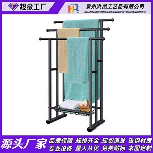 Freestanding <b>towel</b> rack, 3 tiers with basket, blanket drying display rack for <b>extra</b>-<b>large</b> bath <b>towels</b>, bathroom accessory. - Product Image 5