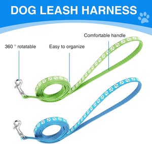 Ensemble collier et laisse pour petits chiens, 4 pièces, motif d'empreintes de pattes, réglable de 7.5 à 12.6 pouces - Product Image 5