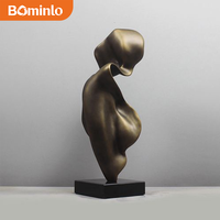 Moderne Große Abstrakte Bronze-Skulptur Luxuriöse Gegossene Metall-Kunststatue für Heim Hotel Büro Tischdekoration Inneneinrichtung