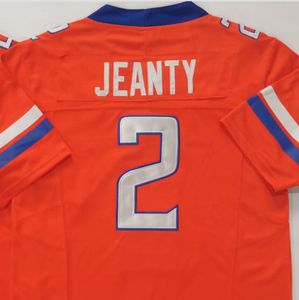 Готовый к отправке Ashton Jeanty Orange лучшее качество сшитый Американский университетский Футбол Джерси - Product Image 1