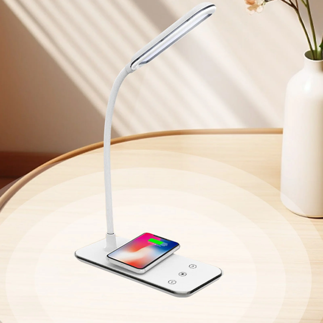 Universal 2-in-1 Smart Phone Charging Pad Fast 10W Wireless Desk Lamp Charger Multi-Function Integrated with Lamp