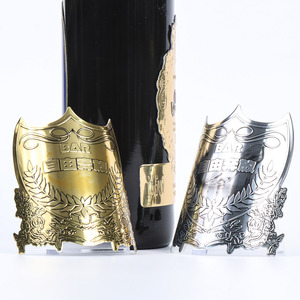 Bespoke Crystal Drip Perfume Bottle <b>Labels</b> High Gloss Aluminum Metal Stickers for Cosmetic Branding - Product Image 4