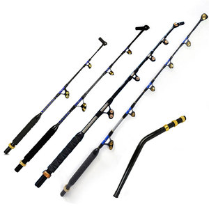 Canna da traina per la <span class=keywords><strong>pesca</strong></span> al tonno in mare profondo, per la <span class=keywords><strong>pesca</strong></span> di grossa selvaggina, 80lb 100lb 130lb, con punta girevole e impugnatura curva - Product Image 1