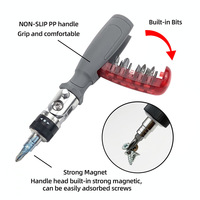 Juego de Destornilladores de Trinquete Multifunción Manual GLEDE 10 en 1, Kit de Herramientas Manuales en Oferta con Puntas para Bricolaje, en Caja