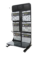 Présentoir de Luxe en Acier à Hauteur Réglable Personnalisable pour Échantillons de Carreaux Céramiques - Prêt pour la Promotion en Showroom