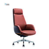 Chaise de bureau moderne en cuir à dossier réglable en hauteur