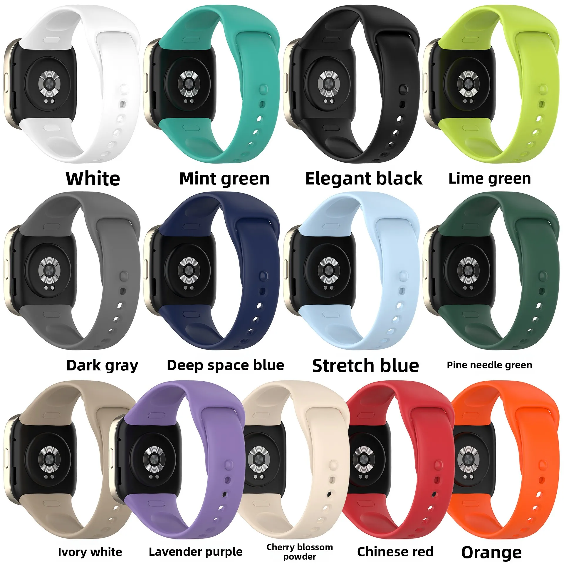 Silicone Strap 26mm Redmi Watch 3 Sport Bracelet Replacement Snap Button Watch Band Accessories