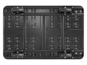 גודל 90*60 ס "מ עגלת הדחיפה, מקופל במלואו עם גלגלי סיבוב 360 מעלות - Product Image 4