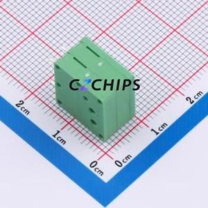 DB241R-3.5-2P-GN Spring Terminal Block Bent Lead Through Hole,P=3.5mm Connector 1x2P 3.5mm Green 2P - Product Image 2