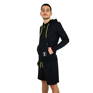 Men's Sweatshirt Black Zip Hoodie <b>Basketball</b> Style Sport <b>Wear</b> - Product Image 2