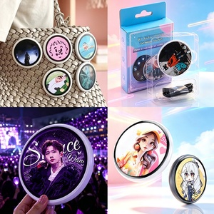Badge numérique tactile HD avec son, style personnalisable, portable, fixation intelligente pour cosplay, fêtes, événements de fans et fandoms - Product Image 1