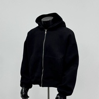 Sweat-shirt polaire zippé pour homme, couleur unie, avec poche 3D style sac à dos, tendance, décontracté, vente en gros