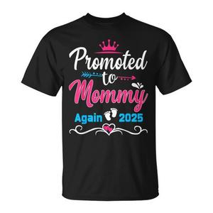 Camiseta de Embarazo para Futura Mamá, Promocionada a Mamá de Nuevo 2025 - Product Image 1