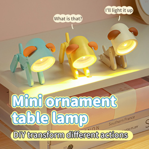 Kids Night Light Lovable <b>Dog</b> Design LED Battery Operated Mini Warm White Decorative Table Lamp for Nursery Children's Room - Product Image 5