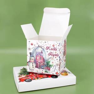 Custom Eco Friendly Tuck End Carton Boxes Full Color Print for Christmas Biscuit Chocolate <b>Gift</b> Packaging - Product Image 1