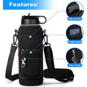 Portabottiglie con tracolla per Hydroflask 32oz 40oz, borsa a tracolla con tasca per telefono, per uso esterno - Product Image 3
