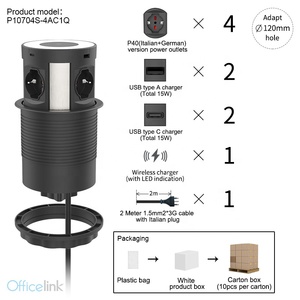 Puissance rétractable, pouces, avec chargeur sans fil et chargeur USB C - Product Image 3