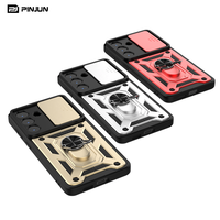 Pour itel S26 ULTRA 4G, coque de téléphone antichoc deux en un, combo avec objectif coulissant, étui pour téléphone avec béquille