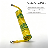 Câble spiralé en PVC haute flexibilité, cordon de terre pour connexion et test électrique, cordon d'alimentation