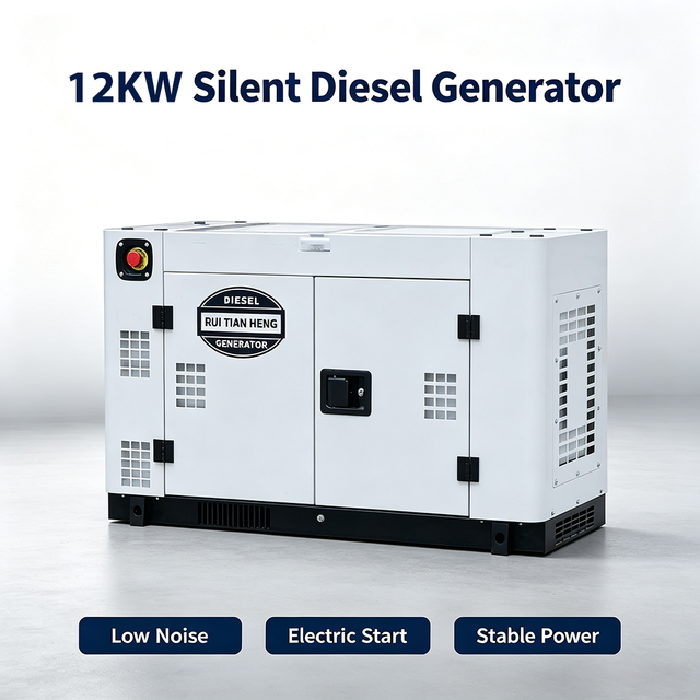 12KW Silent Diesel Generator 3 Phase Automatic Power Genset with ATS Fuel Efficient Portable Generator for Business CE
