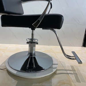 Silla de peluquero lista para enviar, muebles de salón de color negro y dorado, venta al por mayor - Product Image 4