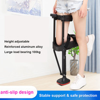 Entrejambe télescopique pour adultes, 1 pièce, mains libres, pour fracture de la cheville, blessures frontales, une jambe