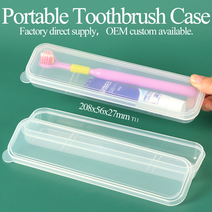SUNSHING Portable Toothbrush Packing <b>Box</b> Clear Cutlery Container Toothpaste Travel Case Plastic <b>Storage</b> <b>Box</b> for Toothbrush - Product Image 1