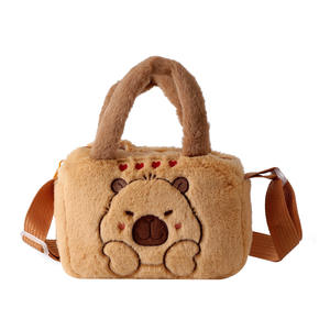 High Quality Super Soft <b>Plush</b> Capybara <b>Backpack</b> Handbags Cute Girls' School Bags Valentine's Day Stress Relief Gift - Product Image 1